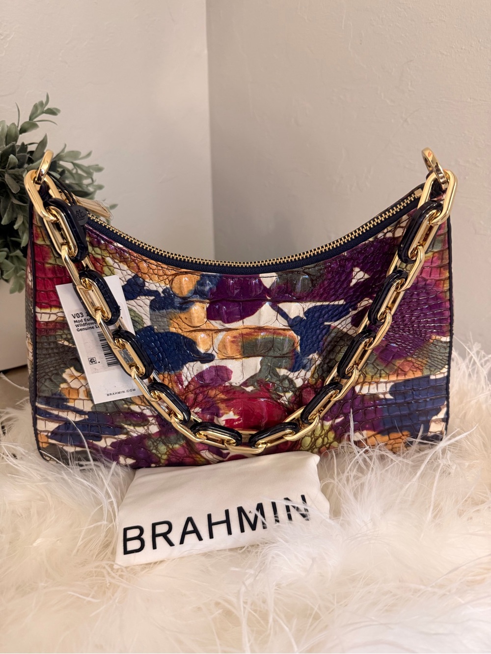 Brahmin Mod Esme Melbourne Medium Leather Slim Shoulder Bag